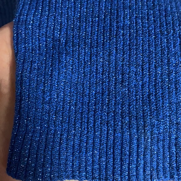 Objects Dart metallic blue beaded sweater - Size Medium - Picture 9 of 12